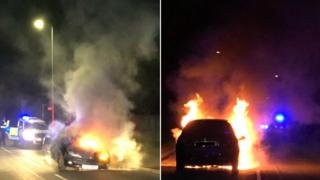 Car on fire