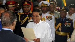 ජනාධිපතිවරයා දිවුරුම් දුන් අවස්ථාව