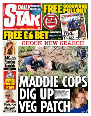 Daily Star front page