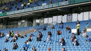 Fans at Brighton v Chelsea trial match