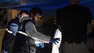 Turkish forensic investigators at the Saudi Arabian consulate in Istanbul