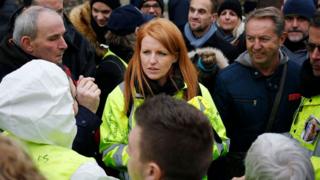 Ingrid Levavasseur at yellow vest rally in north-west France, 15 Jan 19