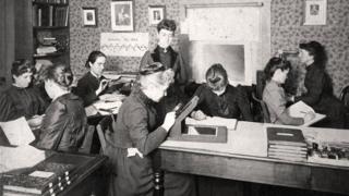 Las Computadoras de Harvard trabajando en el Observatorio en 1891