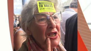 Protester in St Mary's