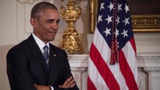 Barack Obama sonriendo