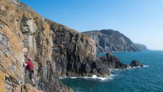 rock climbing at Mull Of Galloway