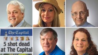 Victims of a shootout at the Capital Gazette in Annapolis