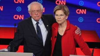 Bernie Sanders y Elizabeth Warren