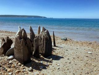 Worn down groynes
