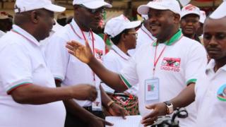 Perezida Pierre Nkurunziza n'abandi bayobozi bi'ishyaka CNDD-FDD
