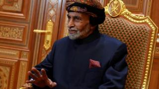 Sultan Qaboos of Oman at the Beit al-Baraka palace in Muscat, Oman (14 January 2019)