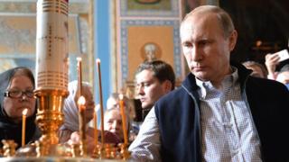 Президент России Владимир Путин посетил Валаамский монастырь в 2016 году