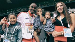Mohammed Farah na familia yake