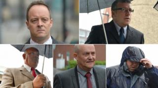(From top left clockwise) Matthew Lucas, Adrian Pogmore, Matthew Loosemore, Lee Walls and Malcolm Reeves