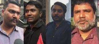 डावीकडून शरद जाधव, महेश साबळे, अंकुर जैन आणि स्वप्नील चव्हाण