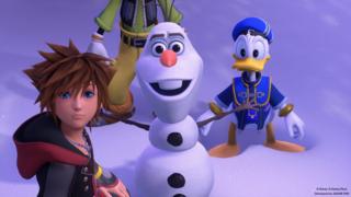 Sora, Olaf, Donald Duck