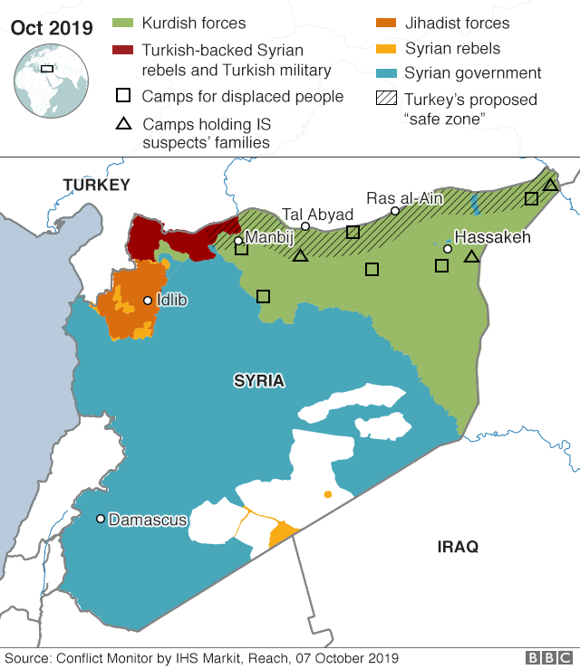 Map of northern Syria