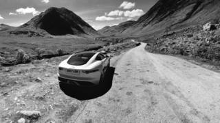 car at Glen Etive