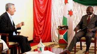 Umukuru w'ishirahamwe rya ONU riraba ivy'impunzi (HCR), Filippo Grandi na Prezida Pierre Nurunziza
