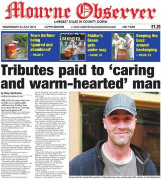 The front page of the Mourne Observer