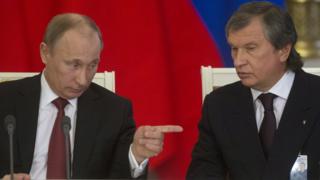Президент РФ Владимир Путин и глава "Роснефти" Игорь Сечин