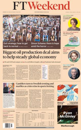 Financial Times front page 11 April