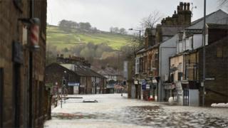 environment Mytholmroyd's main street flooded