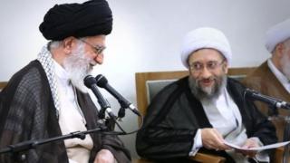آیت الله خامنه ای و صادق لاریجانی