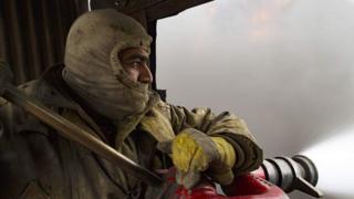 Bombero en Qayyarah