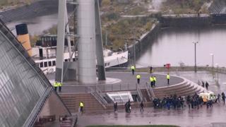 Police at tower