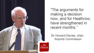 Сэр Говард Дэвис говорит: «За последние месяцы аргументы в пользу принятия решения и для Хитроу усилились.