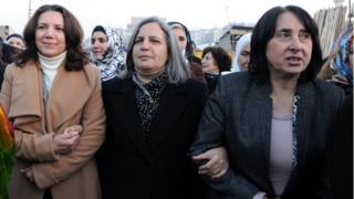 Selma Irmak, Gültan Kışanak ve Nursel Aydoğan.