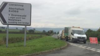 Road closed sign