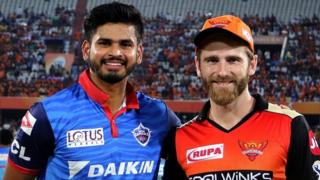 దిల్లీ క్యాపిటల్స్ కెప్టెన్ శ్రేయస్ అయ్యర్, సన్ రైజర్స్ హైదరాబాద్ కెప్టెన్ కేన్ విలియమ్సన్