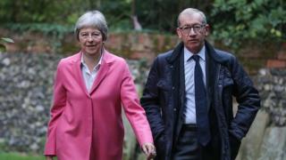 Theresa May and her husband Philip