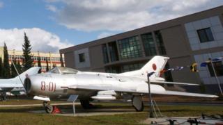 Archive photo of Mig aircraft on display in Tirana's Arms Museum