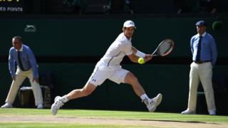 Andy Murray en plena jugada.