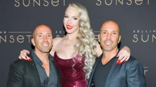 MARCH 22: (L-R) Brett Oppenheim, Christine Quinn, and Jason Oppenheim attend Netflix's "Selling Sunset" Private Viewing Party on March 22, 2019 in West Hollywood, California