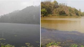 বগা লেকের পানি ঘোলা হওয়ার আগের ও পরের চিত্র