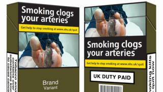 New standardised packaging for cigarettes and tobacco