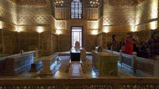 The 'Tomb of Tamerlane', Gur Emir in Samarkand; some of the most famous religious leaders and scientists are buried in the city