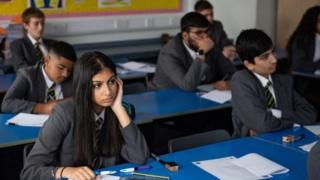 Students at Manor High School, Leicestershire