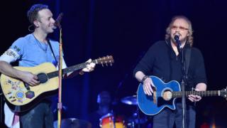 Coldplay and Barry Gibb