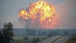 Так выглядели взрывы в Калиновке