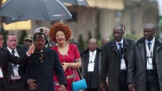 Paul Biya and im wife