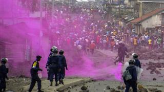 Abatavuga rumwe na leta ya Kongo bahanganye n'abapolisi i Goma mu buseruko bw'igihugu