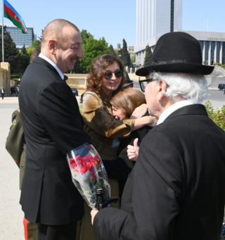 Ilham Əliyev, Mehriban Əliyeva və müharibə veteranları