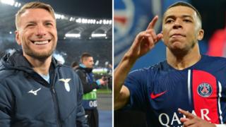 Ciro Immobile (left) and Kylian Mbappe (right)