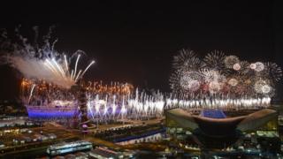 Fireworks at Opening Ceremony of the London 2012 Olympic Games