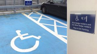 Sign in Indigo's The Quadrant car park in Milton Keynes